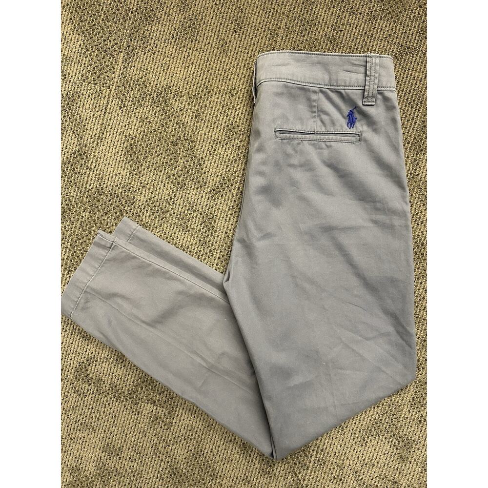 Polo Ralph Lauren Womens Gray Chino Pants Size 4 Straight Leg 31x28 Trousers